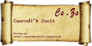 Csernák Zsolt névjegykártya