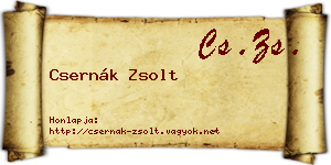 Csernák Zsolt névjegykártya
